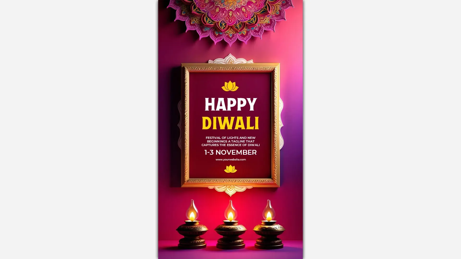 Happy Diwali Greetings Card PSD – Instagram Story